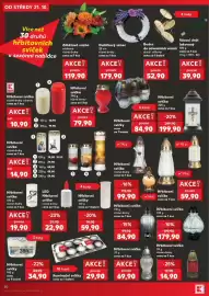 Kaufland leták týden 43 Strana 50: Krab illuminační svíčky €29,90, Hřbitovní svíčka €14,90