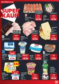 Kaufland leták týden 43 Strana 6: Varmuža rybí salát v majonéze €17,90, Valaška Smetanový jogurt €9,90