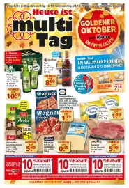 Multi Markt Prospekt woche 43 Seite 1: Captain Morgan Rum €8,88, Melitta Auslese Klassisch €4,49