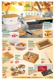 Multi Markt Prospekt woche 43 Seite 16: KESPER Brotkorb €2,99, KESPER Brotschneidebrett €11,99