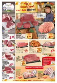 Multi Markt Prospekt woche 43 Seite 2: BauernGut Kasseler Lachsbraten €6,99, BauernGut Gulasch vom Schwein €4,99