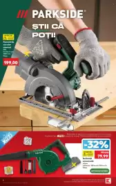 Catalog Kaufland săptămâna 43 Pagină 4: /// PARKSIDE ȘTII CĂ POŢI! ATENTIE! nu include acumulator, încărcător Fierastrǎu