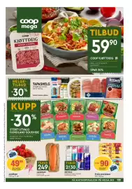 Coop Mega kundeavis uke 43 Side 1: COOP KJØTTDEIG €59,90, STORT UTVALG FJORDLAND SOUSVIDE