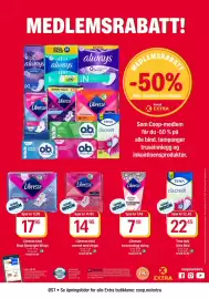 Coop Extra kundeavis uke 43 Side 31: Libresse truseinnlegg string €7,48, Libresse bind normal med vinger €14,95