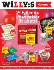 Willys Hemma reklamblad vecka 43 Sida 1: FÄRSK KYCKLINGBRÖSTFILÉ, Medlemspris, PRÄST , HERRGÅRD , GREVÉ , Medlemspris