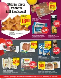 Willys Hemma reklamblad vecka 43 Sida 2: SKIVAT SMÖRGÅSPÅLÄGG €45,00, SÅS €24,90