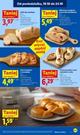Lidl gazetka tydzień 43 Strona 49: Minicalzone margherita z mozzarellą i pomidorami €5,49, Rogal maślany €1,59