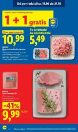 Lidl gazetka tydzień 43 Strona 6: Od poniedziałku, 19.10 do 21.10 Aktywuj kupon i zeskanuj aplikację 1+1 gratis Cena poza
