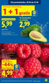 Lidl gazetka tydzień 43 Strona 9: Od poniedziałku, 19.10 do 21.10 Aktywuj kupon i zeskanuj aplikację 1+1 Cena poza promocją