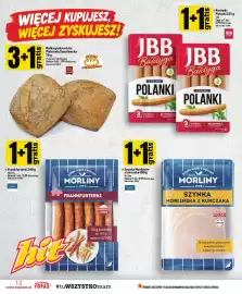 Topaz gazetka tydzień 43 Strona 12: Szynka Morlińska z Kurczaka €5,99, Frankfurterki Morliny €12,98