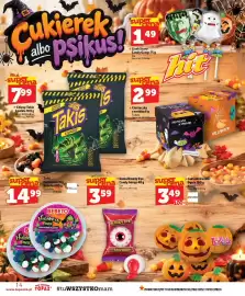 Topaz gazetka tydzień 43 Strona 14: Żelki Halloween Mix Bebeto €14,99, Cukierki Zozole Dynie €3,49