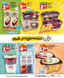 Topaz gazetka tydzień 43 Strona 33: Jogurt pitny Skyr Piątnica €4,49, Jogurt Froop Himbeere €1,99