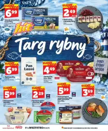 Topaz gazetka tydzień 43 Strona 38: Śledź w oleju z żurawiną Elmar €2,49, Sałatka rybna NEPTUN €2,29