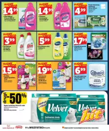 Topaz gazetka tydzień 43 Strona 50: Płyn Uniwersalny Sidolux €5,99, Płyn do płukania bielony firanek Vanish €14,99