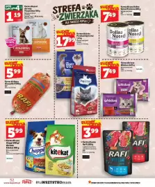 Topaz gazetka tydzień 43 Strona 52: Karma kiełbasa dla psa Rafi €5,99, Karma dla psa Chappi i dla kota Kitekat €5,99