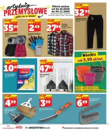 Topaz gazetka tydzień 43 Strona 54: Firana gotowa €47,99, Ścierka Actifibre Vileda €10,49