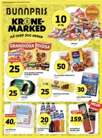 Bunnpris kundeavis uke 43 Side 1: SVIN INDREFILET NATURELL/BBQ €159,00, KJØTTDEIG SVIN €40,00