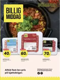 Bunnpris kundeavis uke 43 Side 11: KJØTTDEIG STORFE €60,00, KARBONADEDEIG €70,00