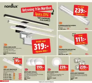 Jem&Fix reklamblad Sida 10: TAKARMATUR ARLINGTON, SPOTLIGHT AVIAJA €199,00