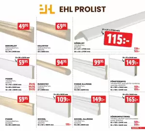 Jem&Fix reklamblad Sida 3: DEKORLIST €49,95, DÖRROMFATTNING