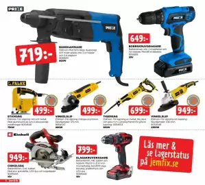 Jem&Fix reklamblad Sida 8: SLAGSKRUVDRAGARE €799,00, BORRSKRUVDRAGARE €649,00