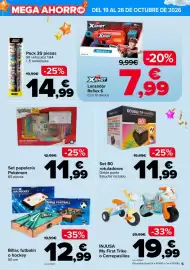 Folleto Carrefour semana 43 Página 5: Speed track - pack 35 piezas €14,99, Zuru - lanzador reflex 6 €7,99