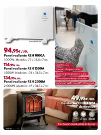 Catálogo BricoCentro Página 10: Calefactor chimenea decorativo €49,95, Panel radiante reh - 1000a 1000w con mando €94,95
