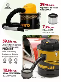 Catálogo BricoCentro Página 31: Aspirador de cenizas mini viac4 €29,95, Filtro powx3018a €12,95