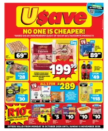 Usave catalogue Page 1: SASKO PREMIUM SLICES BROWN BREAD €28,00, Homegrown Cooking Oil Blend €118,00