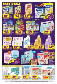 Shoprite catalogue Page 12: Rhodes Squish Baby Food Pouch €56,00, Lovies Disposable Nappies €139,99