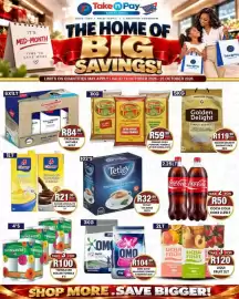 Take 'n Pay catalogue week 43 Page 1: TWINSAYER ROLLER TOWELS 4'S €100,00, OMO AUTO WASHING POWDER Assorted €104,99