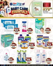 Take 'n Pay catalogue week 43 Page 25: Purity Jars/Pouches €28,00, Pampers ultra skin comfort €399,99