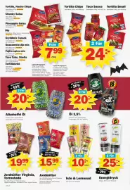 Pekås reklamblad vecka 43 Sida 4: Brooklyn alkoholfri öl €20,00, Olw jordnötter virginia, torrostade €19,99