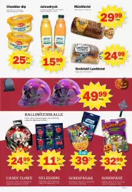 Pekås reklamblad vecka 43 Sida 5: Lowcaly juicedryck €15,99, Kavli cheddar dip €25,00