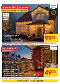 Rusta reklamblad vecka 43 Sida 6: Outdoor LED ljussystem Enkelt, energisnålt och effektfullt Test fakta Bästitest RUSTA