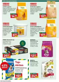 Lagerhaus Flugblatt Seite 10: SHEBA Katzenfutter €26,99, Alpha Muschelgrit €6,99