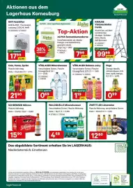 Lagerhaus Flugblatt Seite 12: Vöslauer Mineralwasser €0,69, Schremser Märzen €15,90