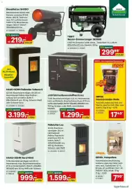 Lagerhaus Flugblatt Seite 9: Pelletofen Leo €1.599,00, HAAS+SOHN Herd HS40 €999,00