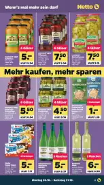 Netto Prospekt woche 44 Seite 15: Schoppenwein Weißwein lieblich €5,00, HARVEST BEST Pflaumen €7,50