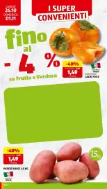 Volantino ALDI | ALDI Offerte da Lunedi 26 Ottobre Pagina 4: Patate rosse €1,49, Cachi €1,49