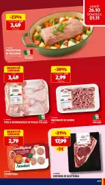 Volantino ALDI settimana 44 Pagina 7: Il podere polpettone di tacchino €3,49, Il Podere Costata di Scottona €17,99
