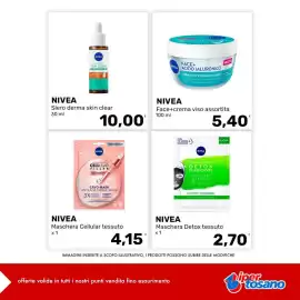 Volantino Iper Tosano settimana 43 Pagina 14: NIVEA Maschera Cellular tessuto €4,15, NIVEA Siero derma skin clear €10,00