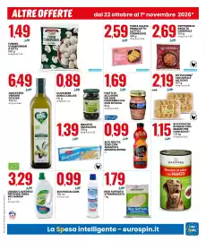 Volantino Eurospin Pagina 13: Sbarazzini Biscotti €1,39, VariaGusto Olive nere Denocciolate €0,89