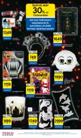 Tesco akciós újság hét 43 Oldal 12: Halloween kifestő €1.119,00, F&F Home szellem mintás takaró €1.749,00