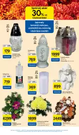 Tesco akciós újság hét 43 Oldal 13: Sírdísz krizantémmal €1.899,00, Ikebana virágkompozíció €6.299,00