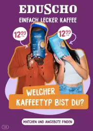 Tchibo Prospekt Seite 1: 1/6 EDUSCHO EINFACH LECKER KAFFEE 1299 EDUSCHO -Kaffeetradition selt 1924- EDUSCHO -Kaffeetradition