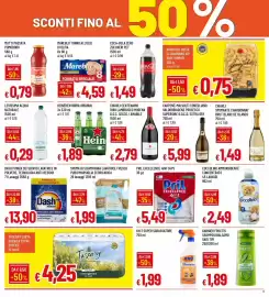 Volantino Galassia Pagina 3: Spuma di sciampagna lavatrice fresco puro €1,99, Levissima acqua naturale €0,29