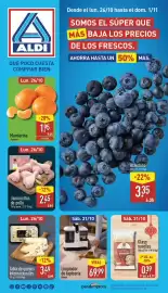 Folleto ALDI semana 44 Página 1: Limpiador de tapicería €69,99, Jamoncitos de pollo €2,45