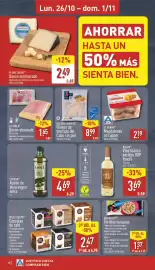 Folleto ALDI semana 44 Página 10: La tabla bacon ahumado €1,65, Golden Seafood filetes de merluza del Cabo sin piel €8,99