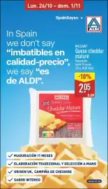 Folleto ALDI semana 44 Página 16: Milsani queso cheddar mature €2,05